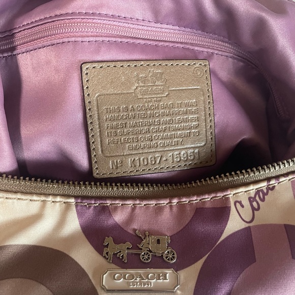 Coach Satin Poppy C convertible shoulder bag w/ crossbody strap - Picture 3 of 17